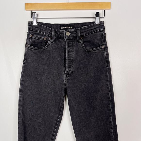 Aritzia Denim Forum 25 Arlo High Rise Straight Leg Jeans Organic Cotton Stretch - Picture 3 of 13